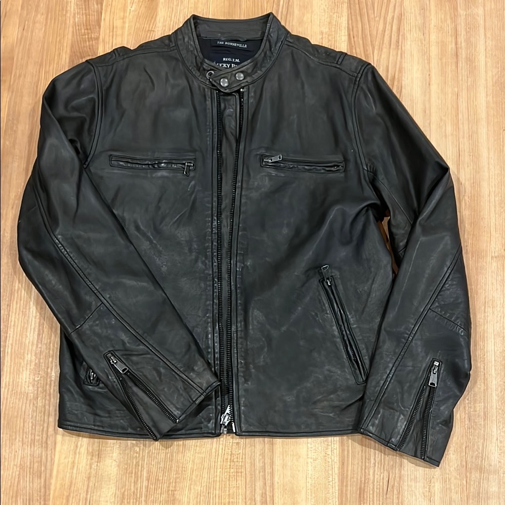 Lucky Brand Bonneville Tiger Cat Leather Jacket Lucky Brand Bonneville Tiger Cat Leather Jacket